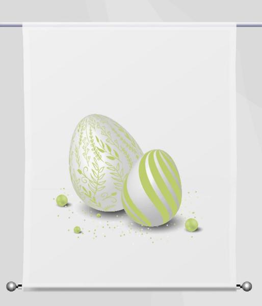 Ostern-moderna-Xtra-grau, Scheibenhänger eckig